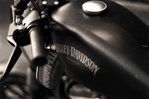 Free Black and Silver Motorcycle Fuel Tank Stock Photo