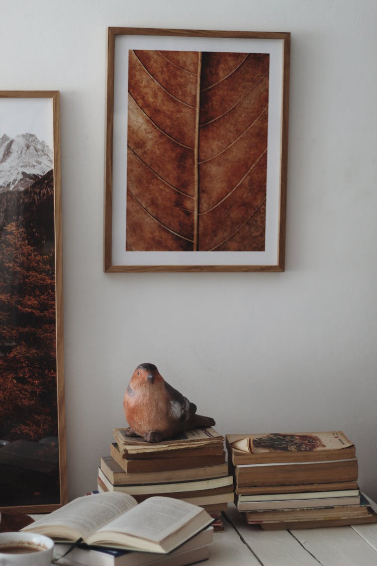 Piles Of Books In Home Interior