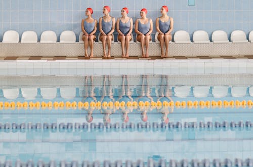 Women Training for Synchronize Swimming
