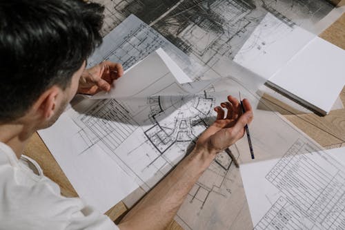 Free Close up on man drawing on floor Stock Photo