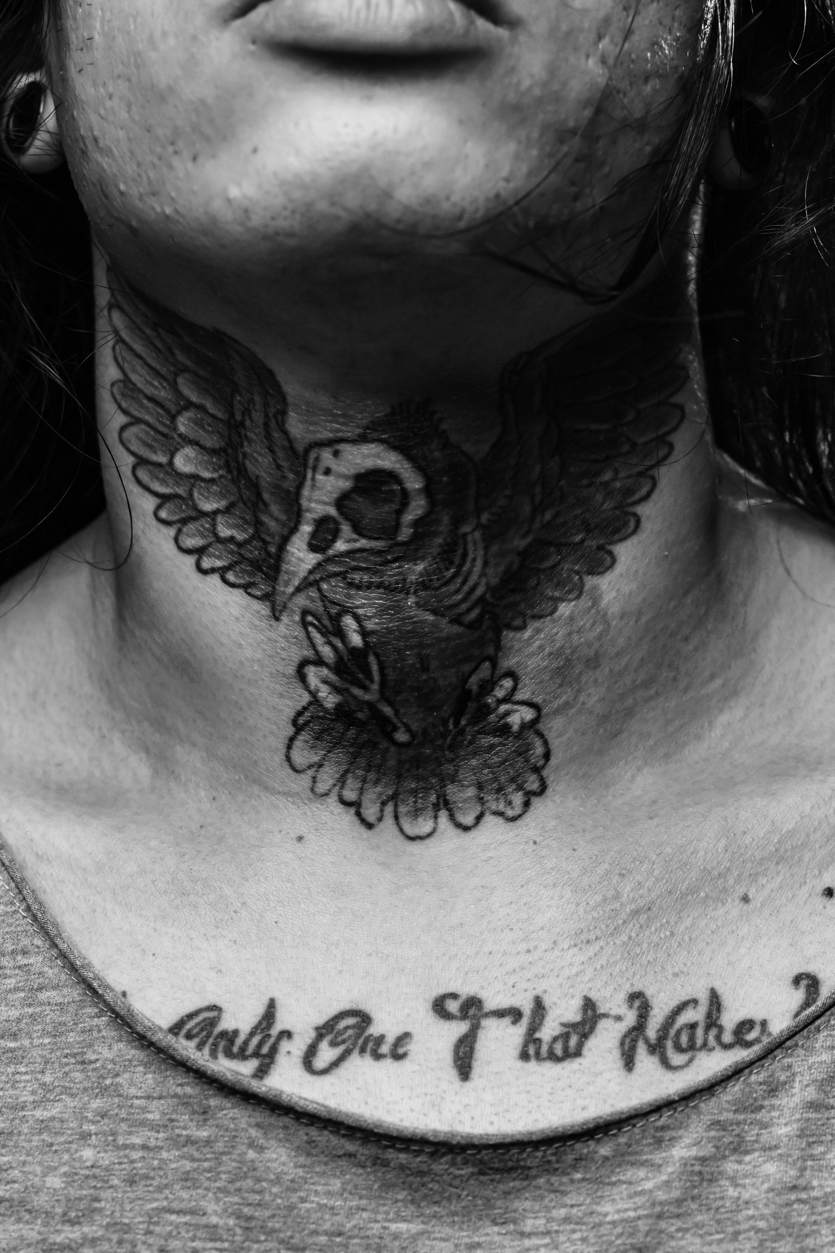 Fern Sunflower and Daisy Back & Neck Tattoo | Remington Tattoo Parlor