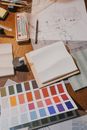 Drawing accessories and materials on deck