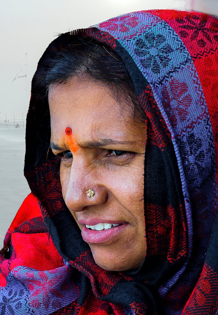 Woman In Shawl