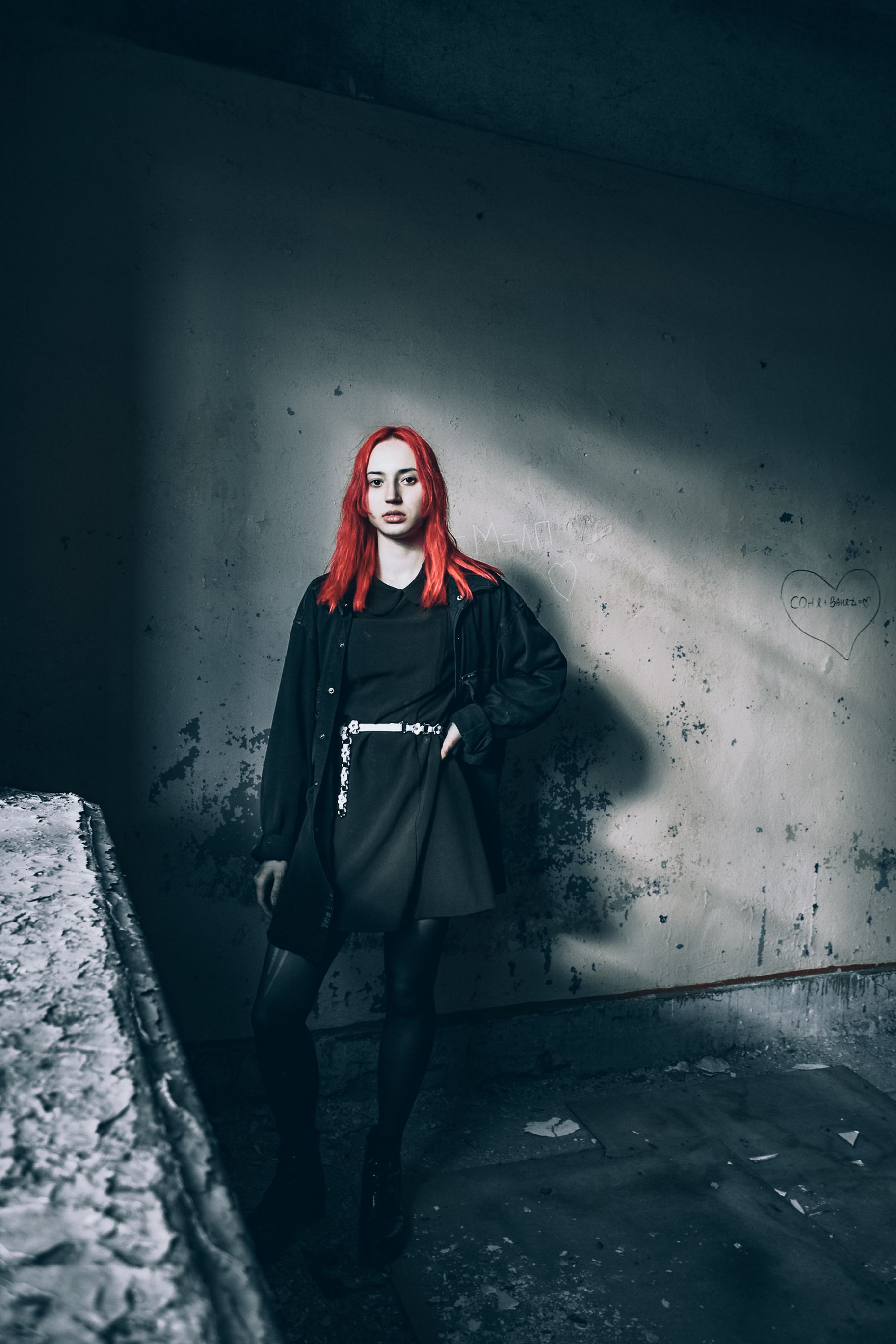 A Red Hair Woman in Black Dress · Free Stock Photo