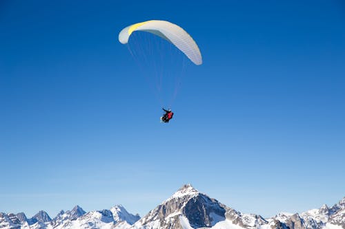 A Paraglider in the Air
