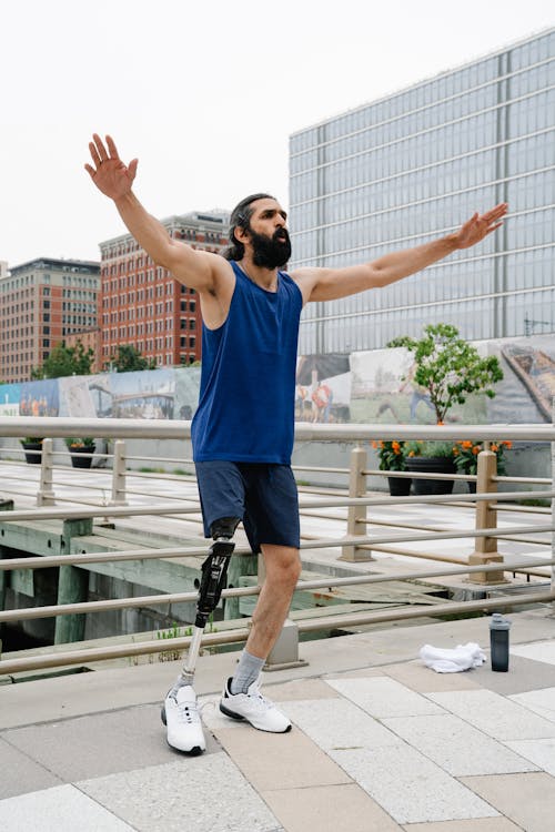 Man doing Jumping Jacks