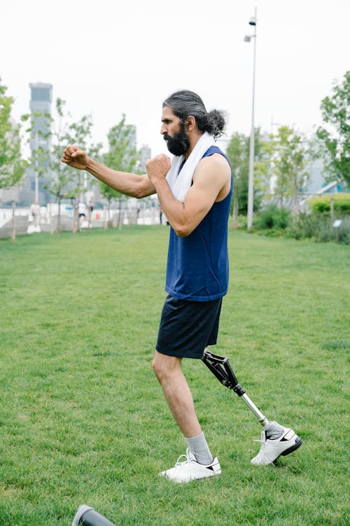 Man doing Boxing Exercises