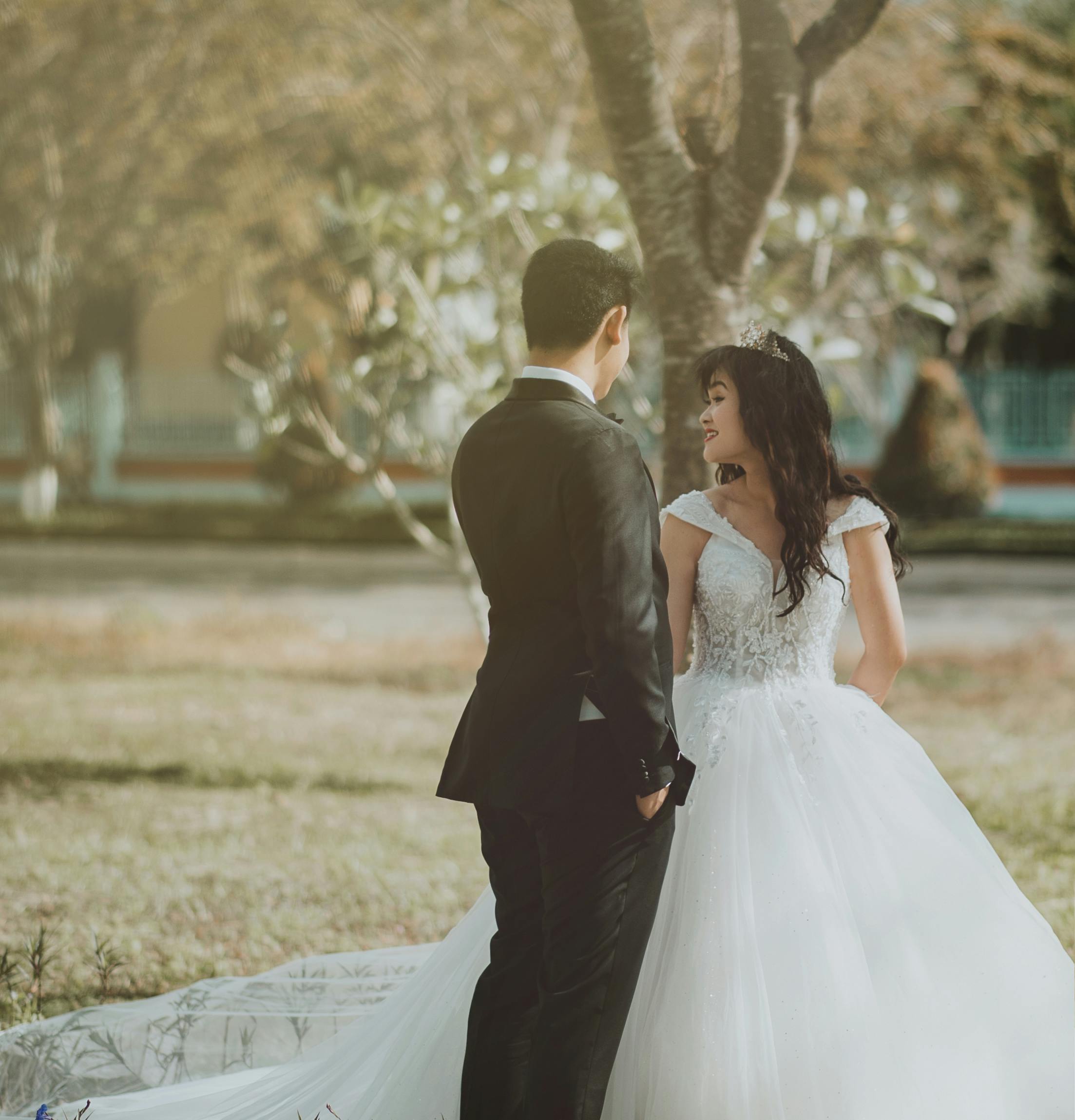 Couple in Wedding Dresses · Free Stock Photo