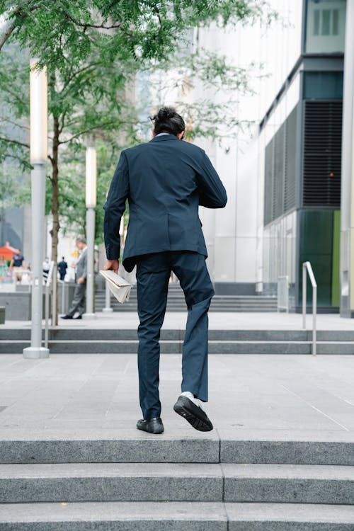 Back View of Man in Full Suit 