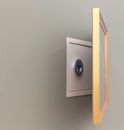 Silver and Brown Door Knob