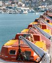 Lifeboats in the Cruise Ship