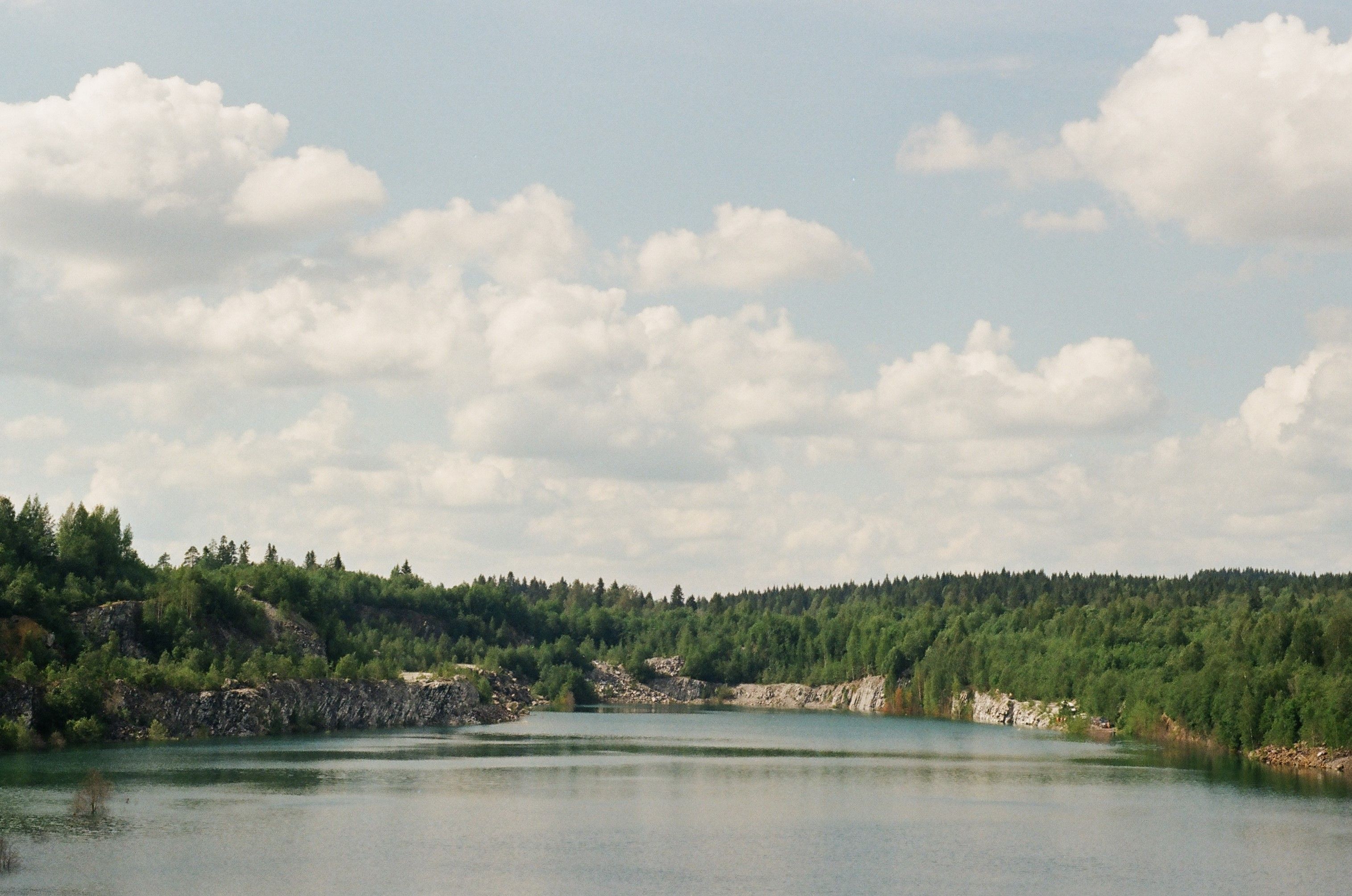 Scenic View of a Lake in the Middle of the Forest · Free Stock Photo