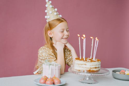 Free Girl Celebrating her Birthday Stock Photo