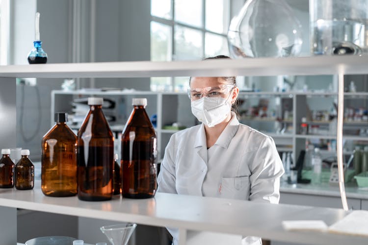 A Female Doctor Inside The Lab