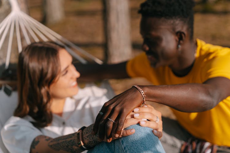 A Couple Talking Together 