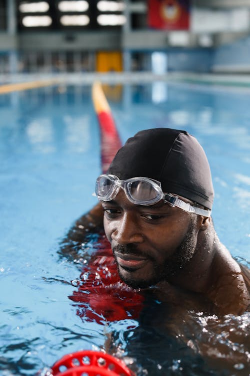 A Man in a Swimming Pool