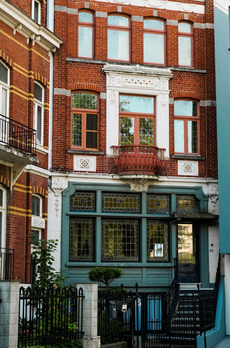 Colorful Classic City Apartment Buildings 