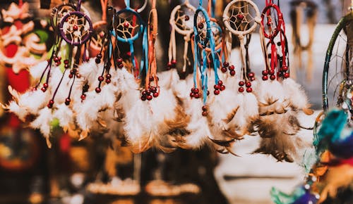 Free Assroted-Colored Dreamcatchers Stock Photo