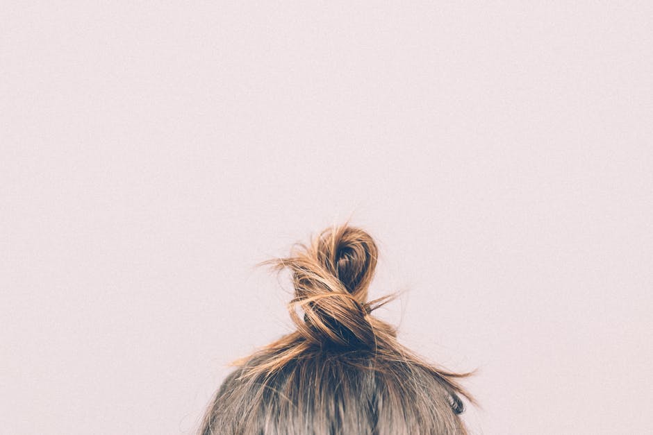 bun, girl, hairs