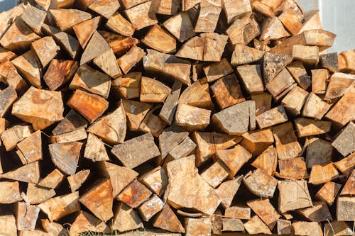 Kostenloses Stock Foto zu brennholz, gehackt, gestapelt
