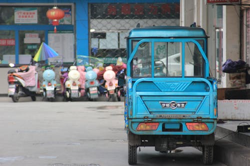 คลังภาพถ่ายฟรี ของ ถนนในเมือง, รถยนต์, สีน้ำเงิน