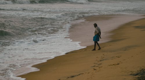 Ingyenes stockfotó gyalogló, homok, hullámok témában