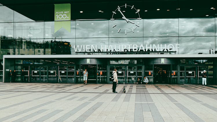 The Vienna Hauptbahnhof Main Entrance In Vienna, Austria