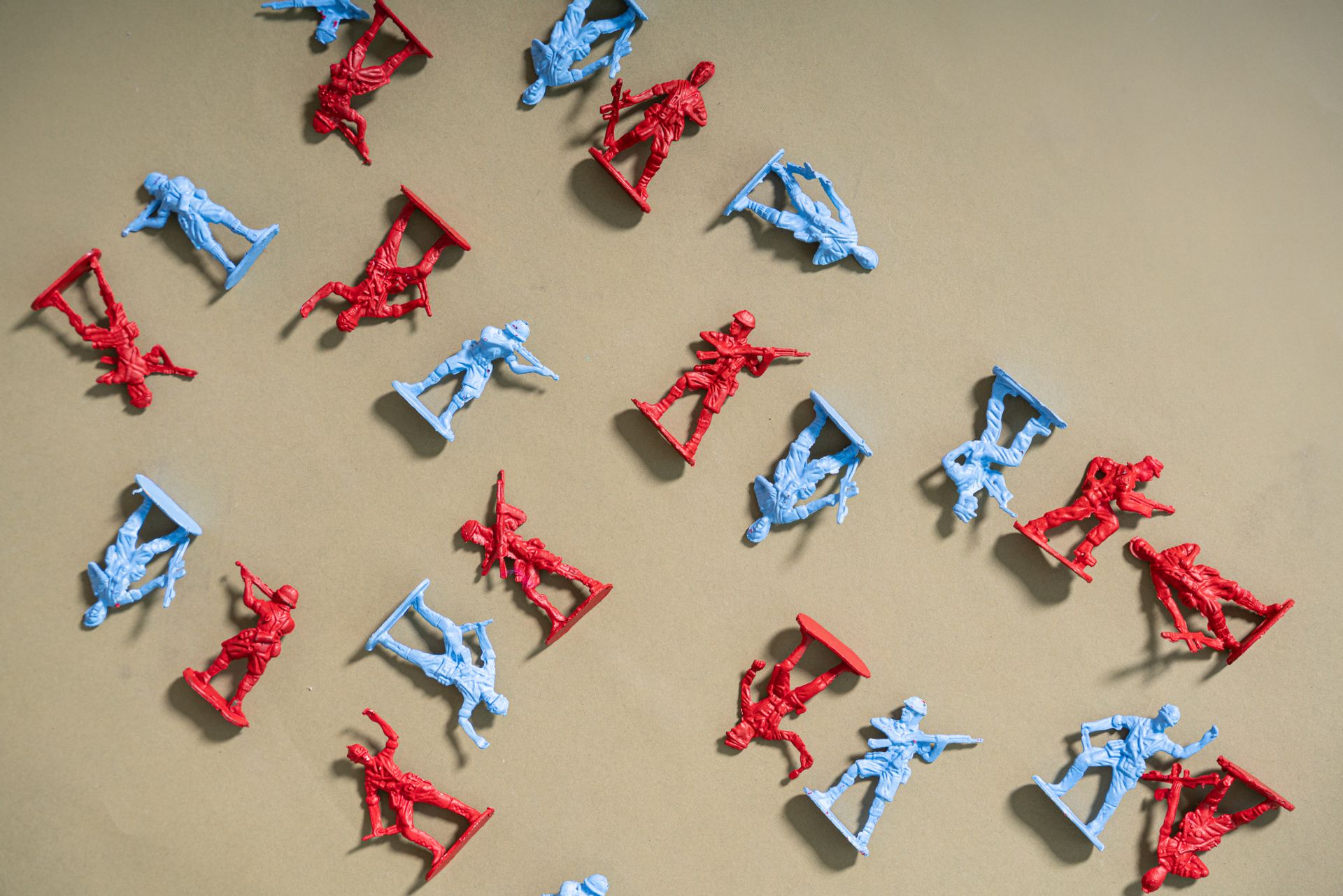 Stop-motion animasyon için hazırlanmış minyatür bir set