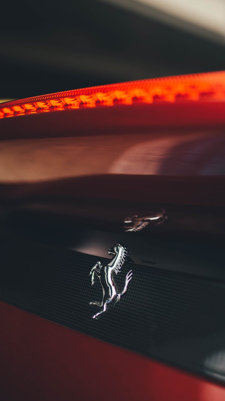 Close Up Of Ferrari Emblem