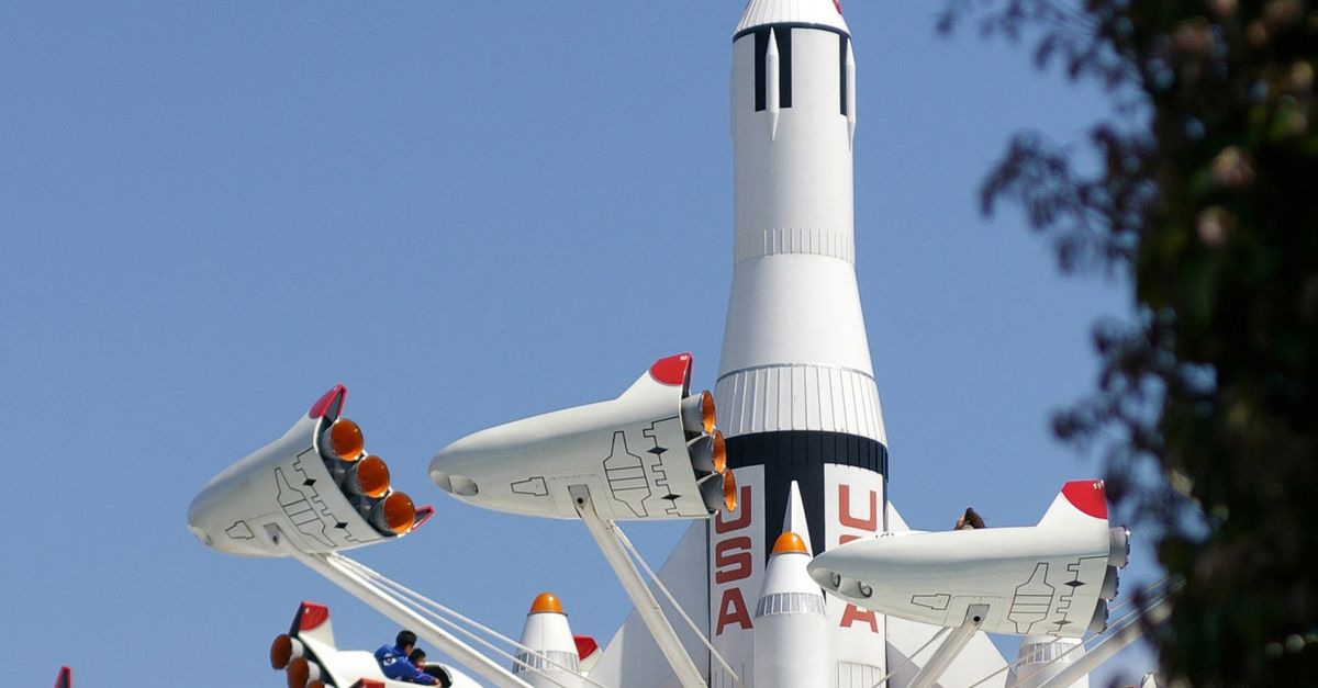 A Spaceship Ride in Amusement Park · Free Stock Photo