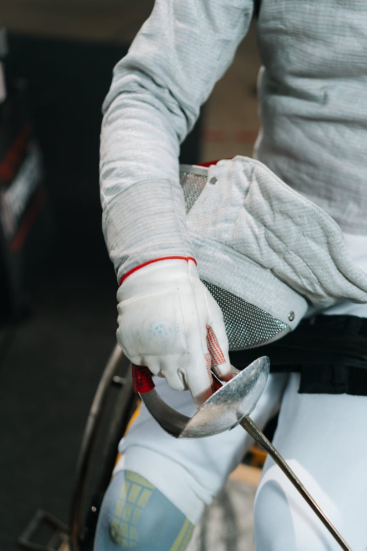 Close Up View Of Fencing Sabre