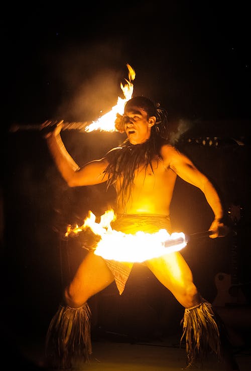 Foto stok gratis budaya hawaii, luau, penari api