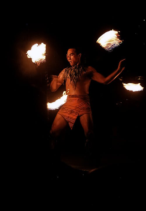 Foto stok gratis budaya hawaii, luau, penari api