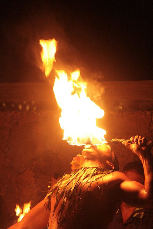 Free stock photo of celebration, fire dancer, hawaiian