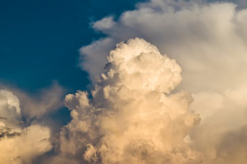 Photograph of White Puffy Clouds in the Sky