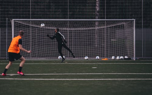Free Photograph of a Goalkeeper Playing Football Stock Photo