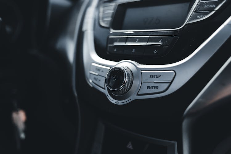 Close Up Of Modern Car Controls