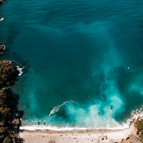 An Aerial Photography of a Beach