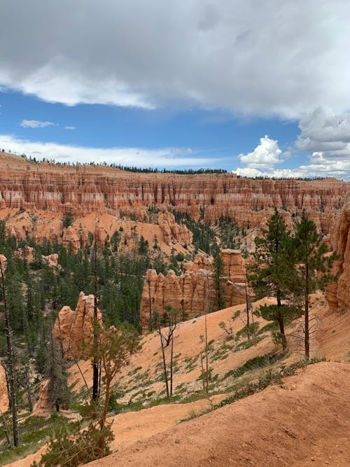 Clouds over Rock Formations and Trees