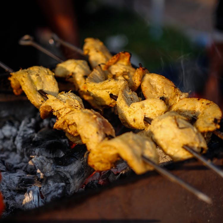 Chicken Grilled On Charcoal 