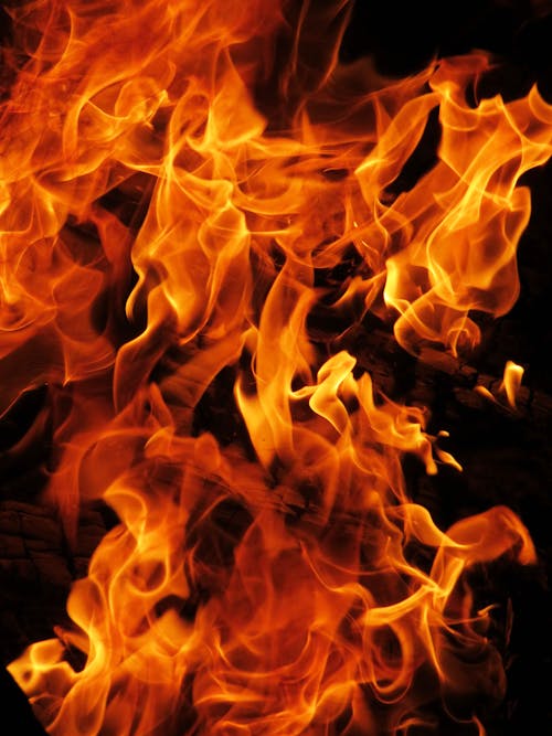 Free Close-Up Shot of Burning Fire Stock Photo