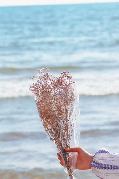 A Person Holding a Bouquet of Flowers