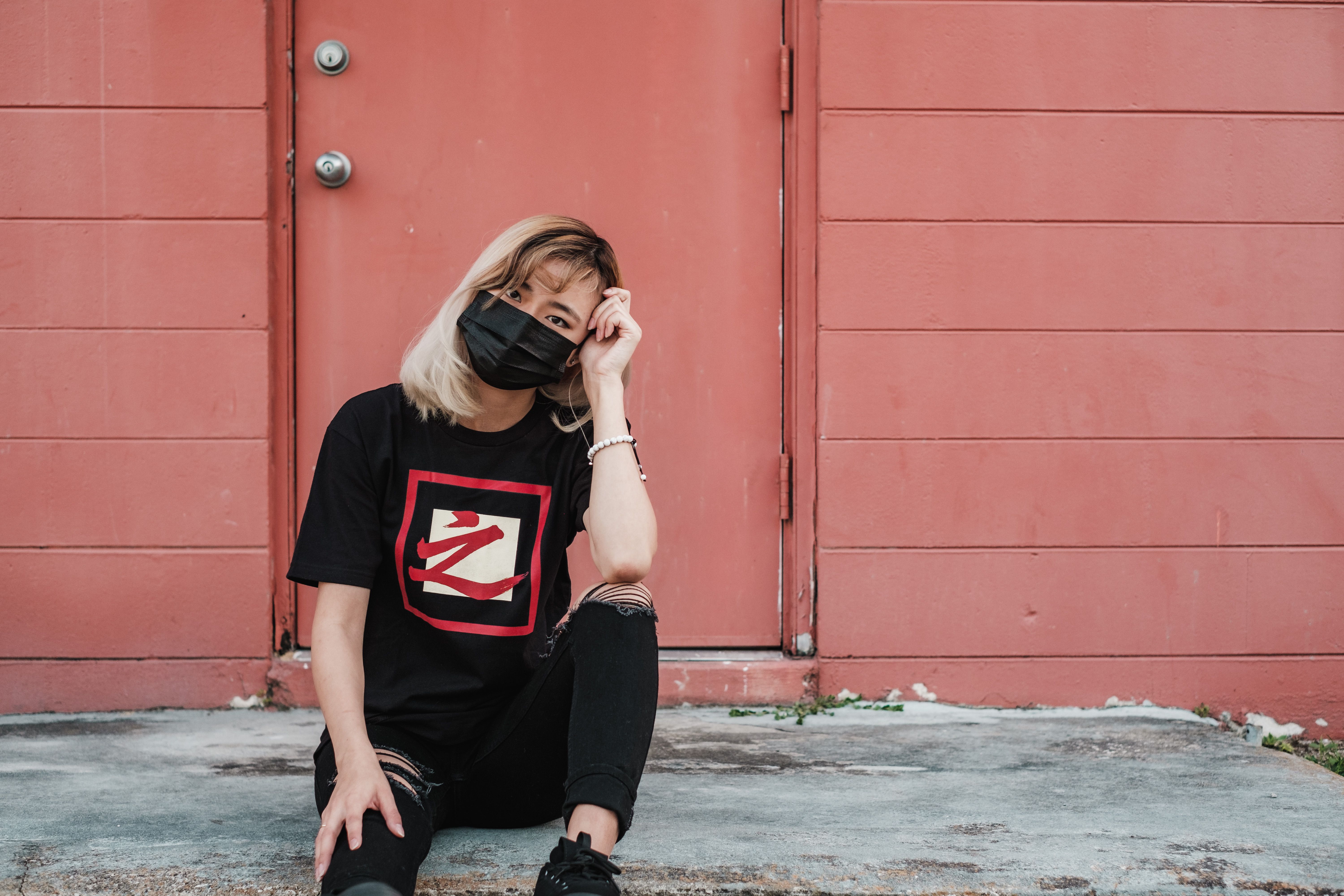Camiseta Oversized Preta Estampada