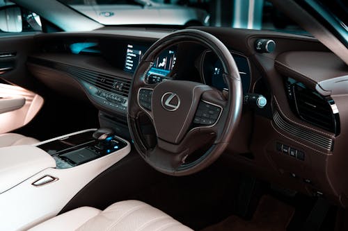 Brown and Silver Steering Wheel