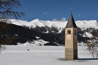 The Reschensee Lake during Winter