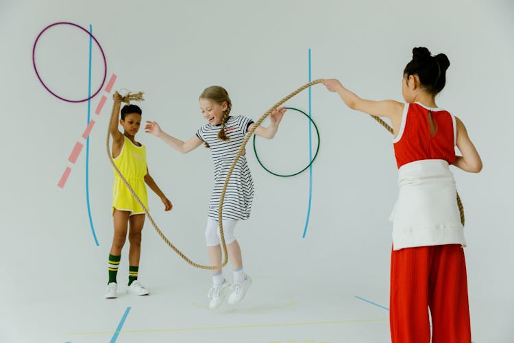 Girls Skipping Rope