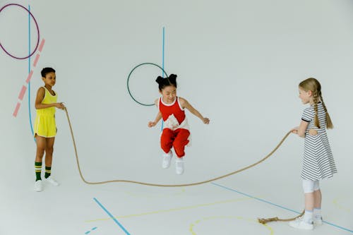 Children Playing using a Rope 