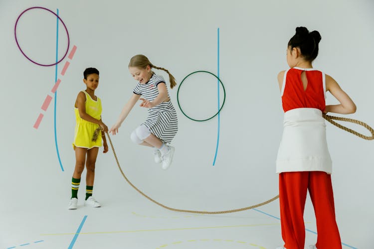 Girls Skipping Rope