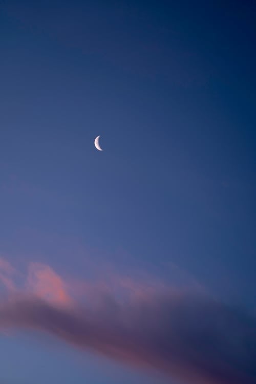 Foto d'estoc gratuïta de astronomia, cel, lluna creixent