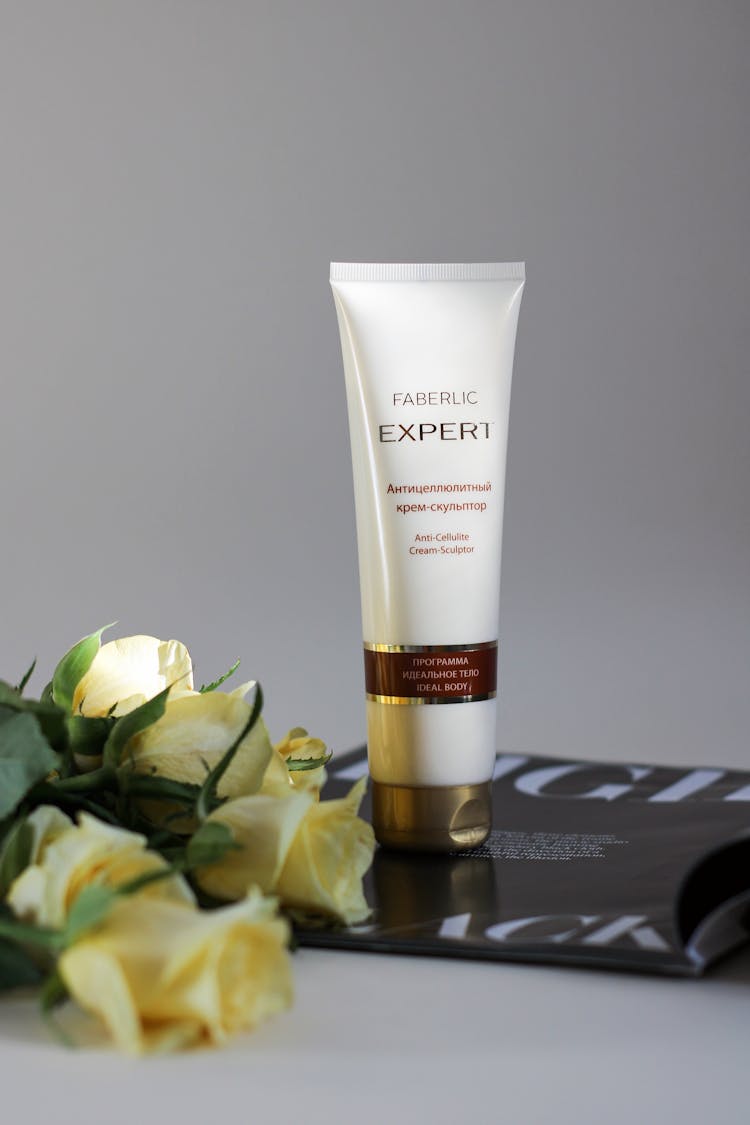 Body Care Cosmetic And Roses